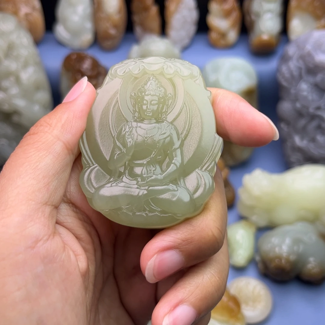 和田玉未镶嵌挂件