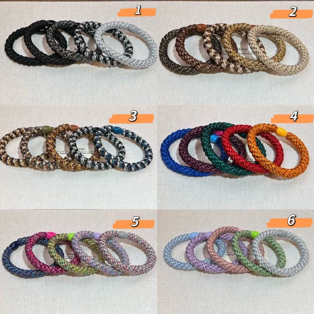 高品质编织发绳5只一组，先拍单，再去直播间让主播开包选，选好不换