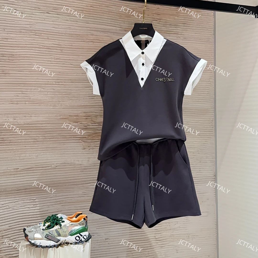 【宠粉价】夏季新款假俩件无袖短袖套装裙两件套连衣裙裤TZ-192