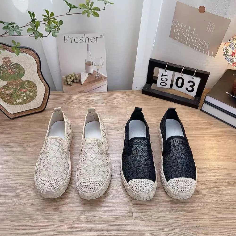 A093新款网布舒适百搭软底渔夫鞋仓