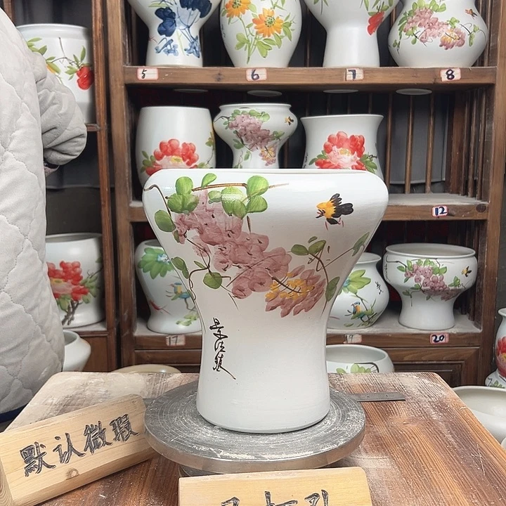 摆件火窝紫藤新款陶瓷陶瓷