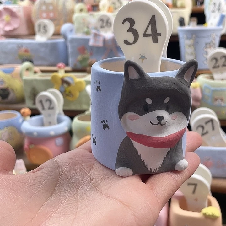 34…..手工手绘花盆