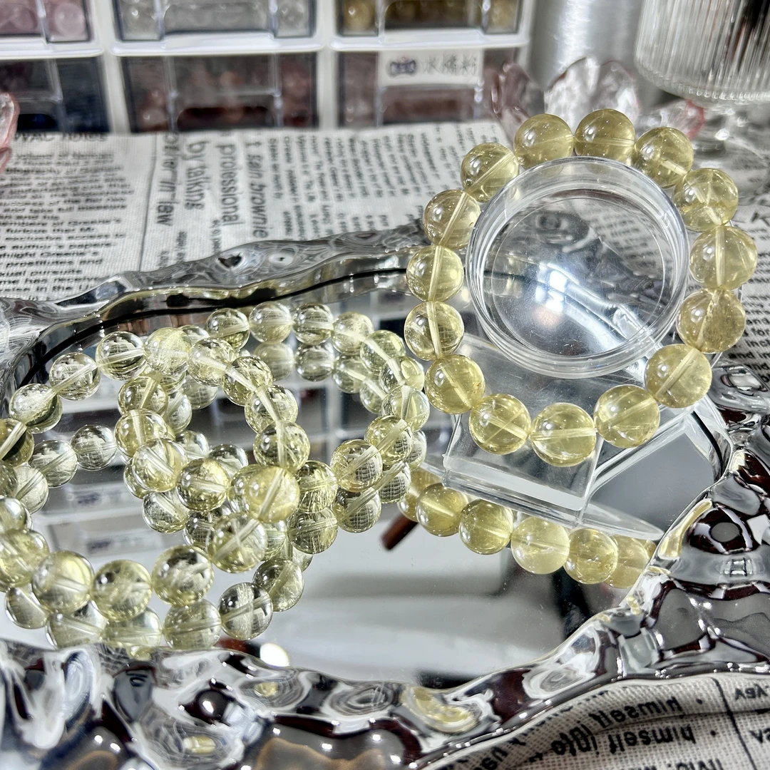 竹叶青黄阿塞水晶手串多样性发其一