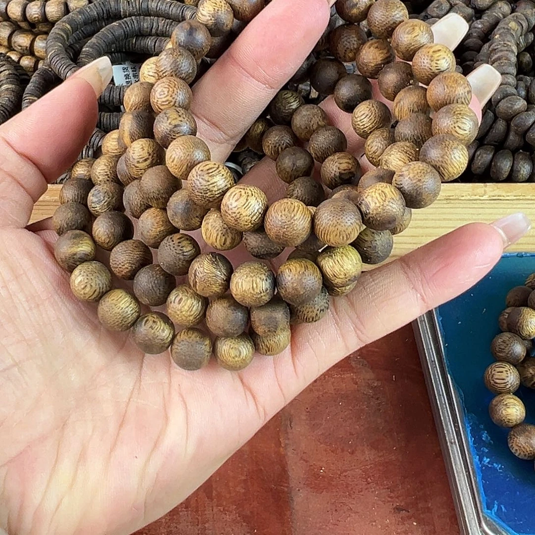 沉香沉香碎屑卡9圆珠单圈5g红骨