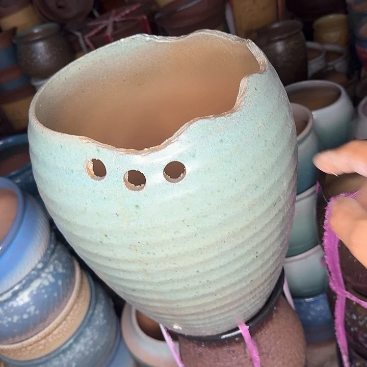 红陶微瑕花盆处理来啦