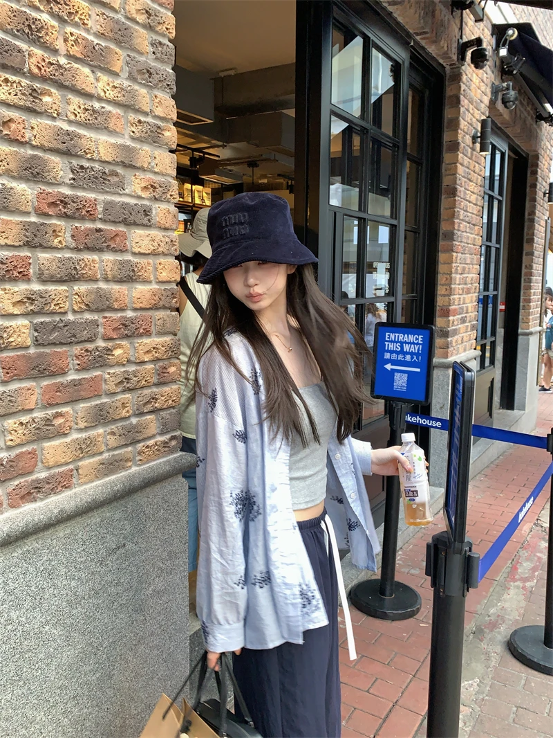 【OPENING自制】慵懒腔调 重工刺绣V领宽松长袖衬衫