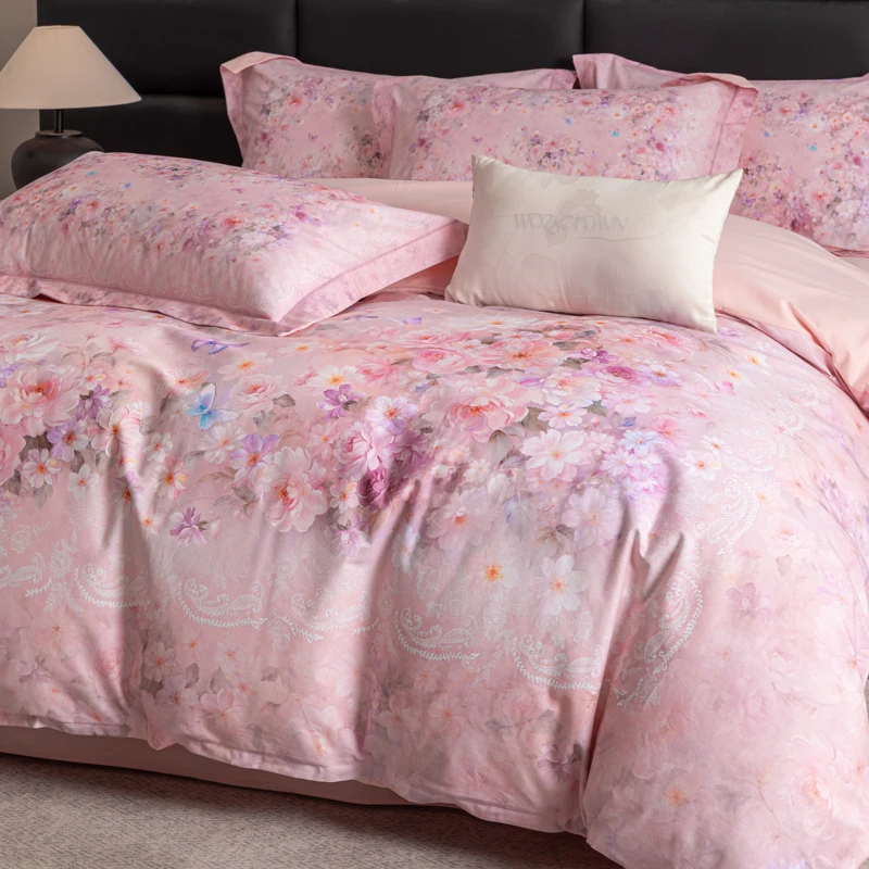 路约威格棉加厚磨毛四件套棉保暖轻奢床单被套床上用品床笠款