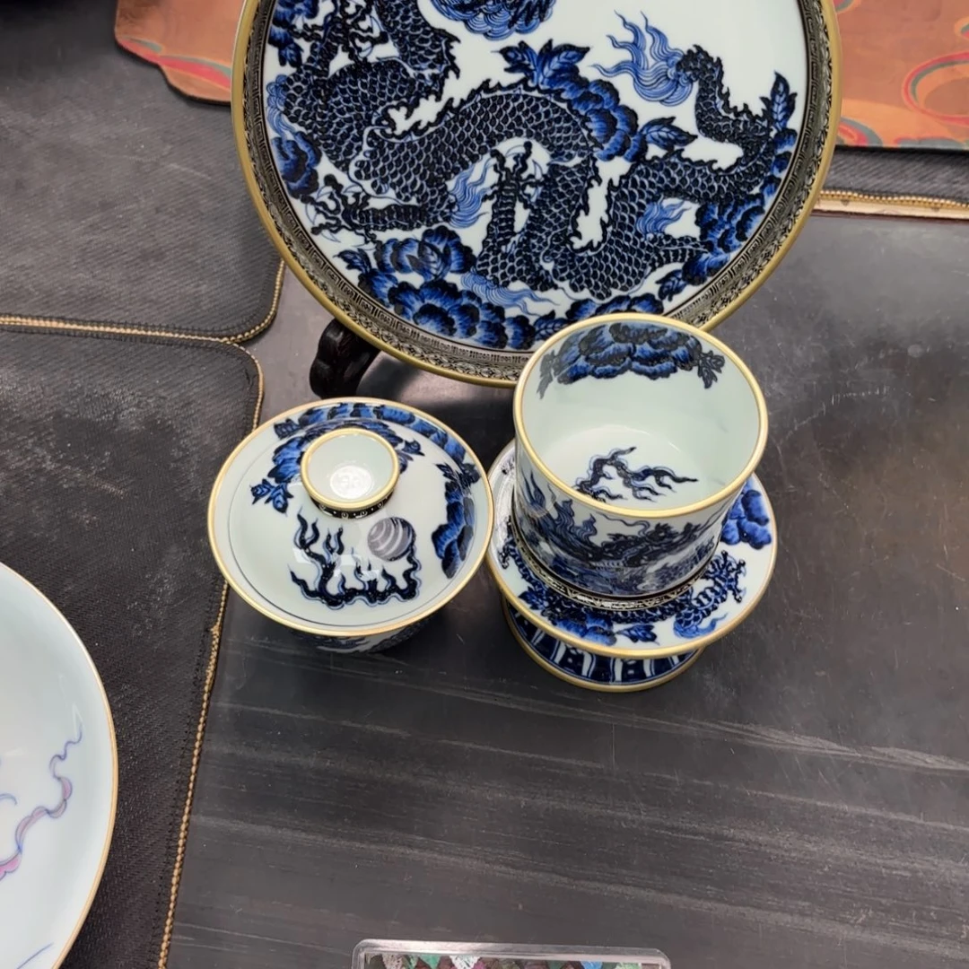 线***哥玫瑰龙金银错四件套组
