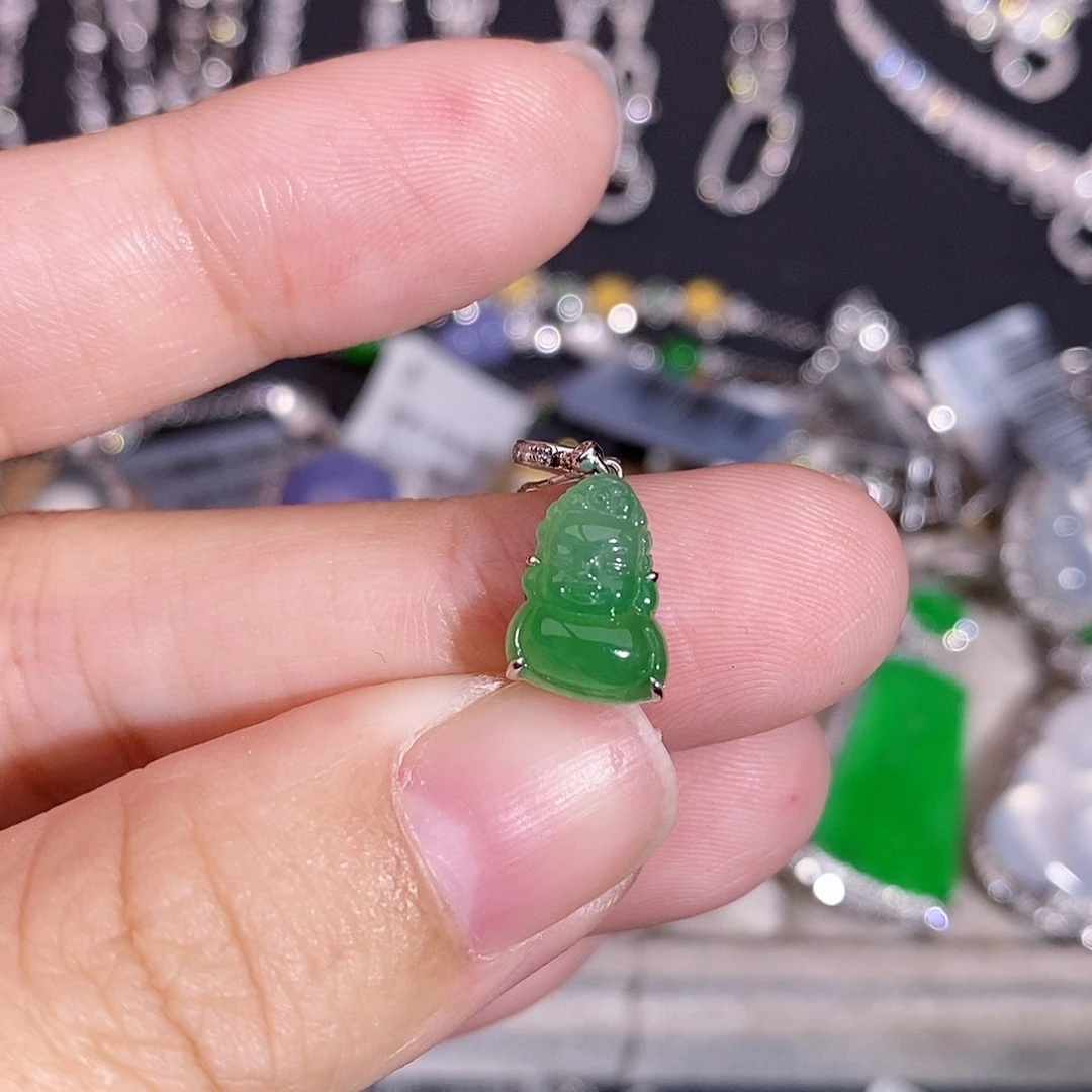 翡翠18K金镶嵌手链