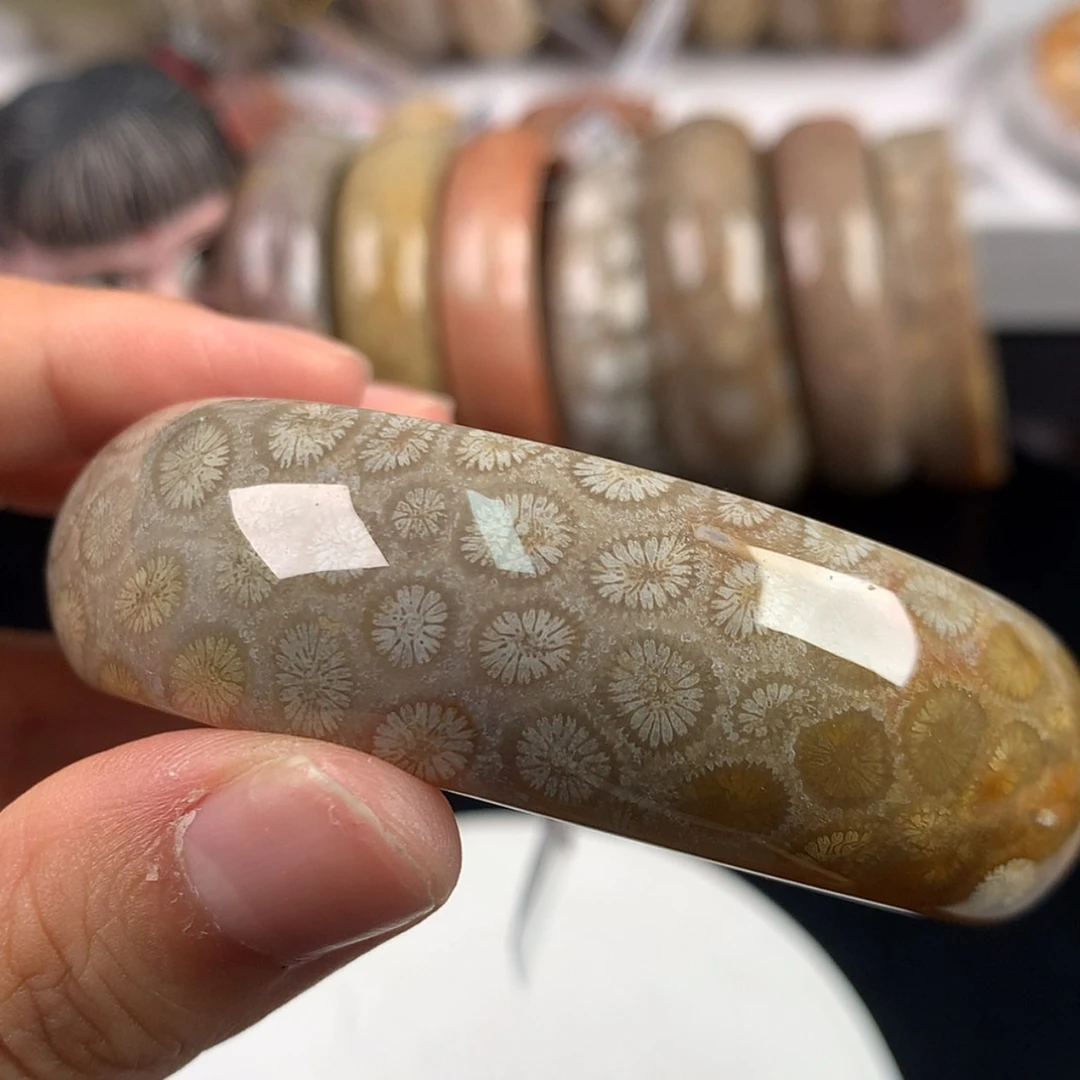 【闪购商品】硅化珊瑚（珊瑚玉）手镯未镶嵌福利手镯57.8（14号）