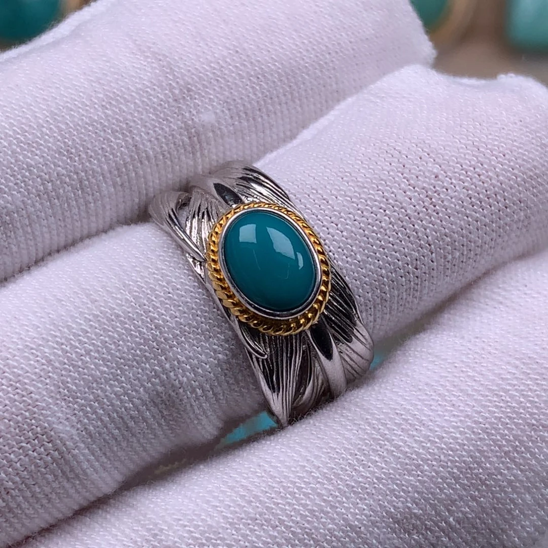 绿松石银S925镶嵌珠宝奇石