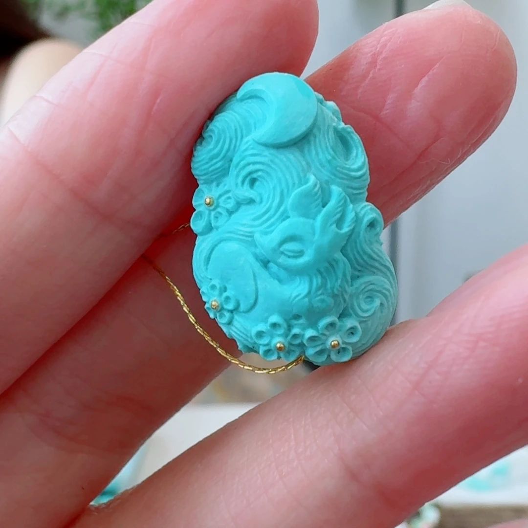 未镶嵌绿松石珠宝奇石