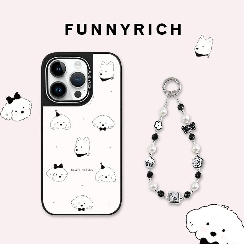 FUNNYRICH简约小狗适用iphone17ProMax手机壳苹果16新款15/14