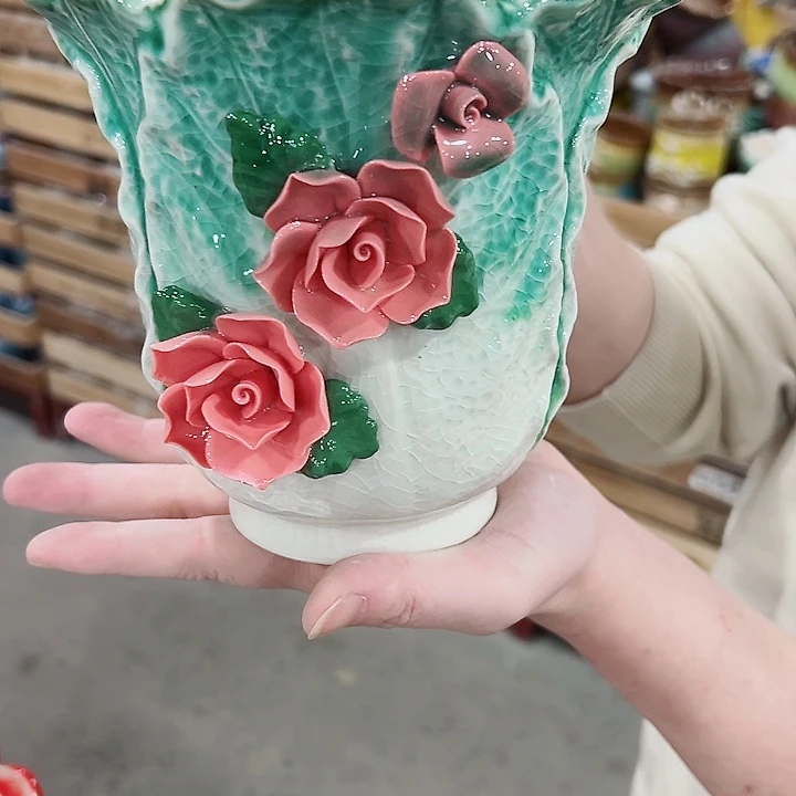 有孔.凑满10元发货多肉陶瓷花盆！