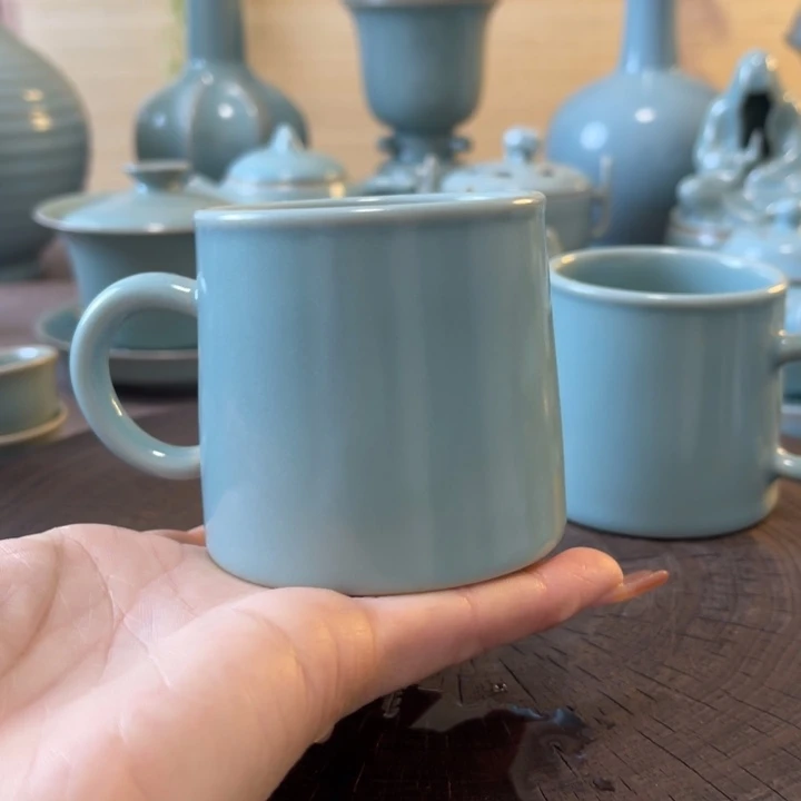 瓷片竹节杯一一一一一