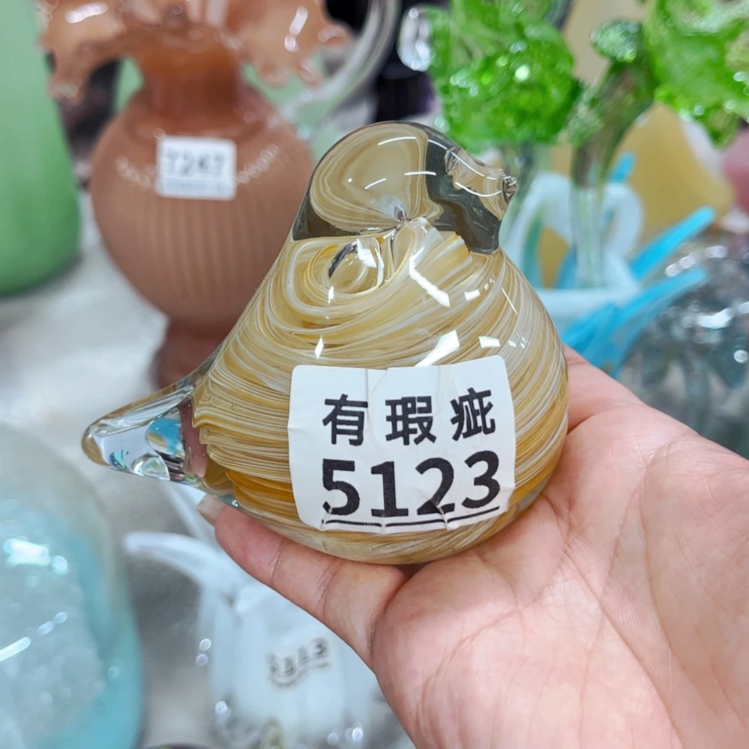 鸟5123 家悦美居琉璃摆件瑕疵