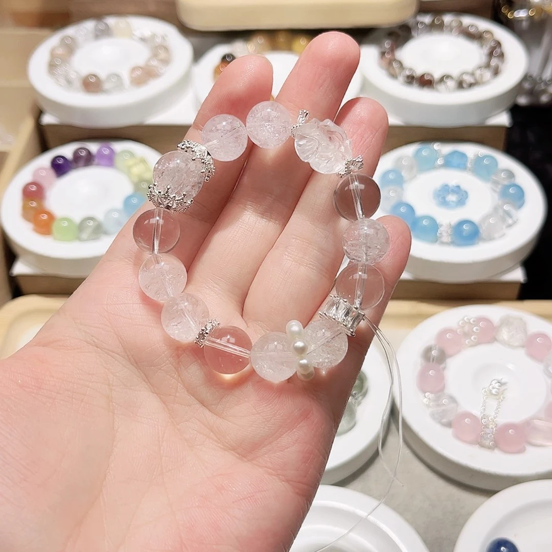 水晶手链未镶嵌天然水晶