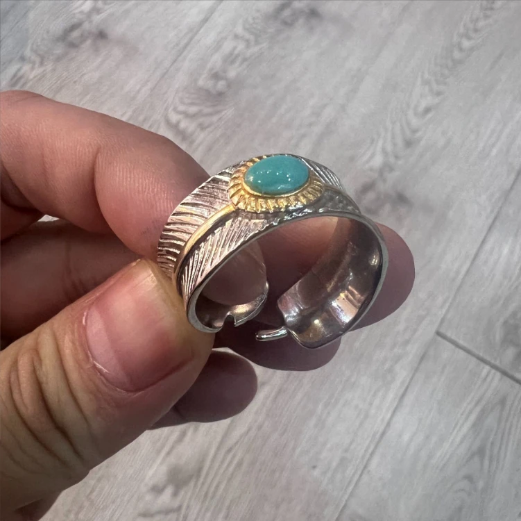 925银银制品 925 银羽毛戒指一个