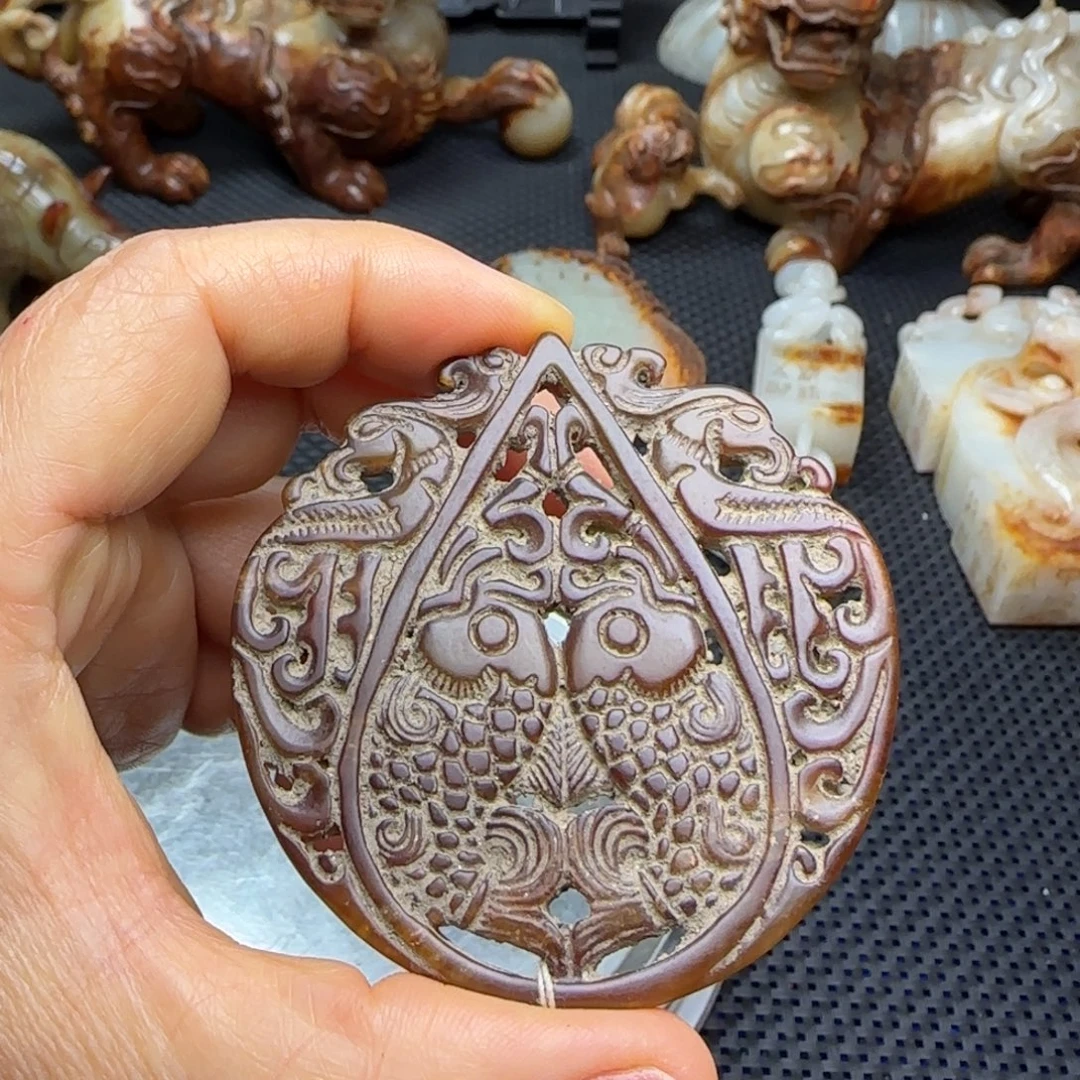 和田玉未镶嵌挂件