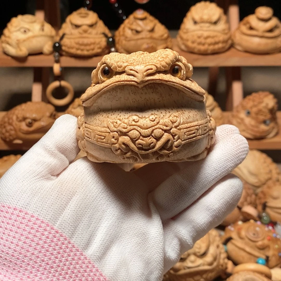 竹周*竹根雕金蟾竹根雕