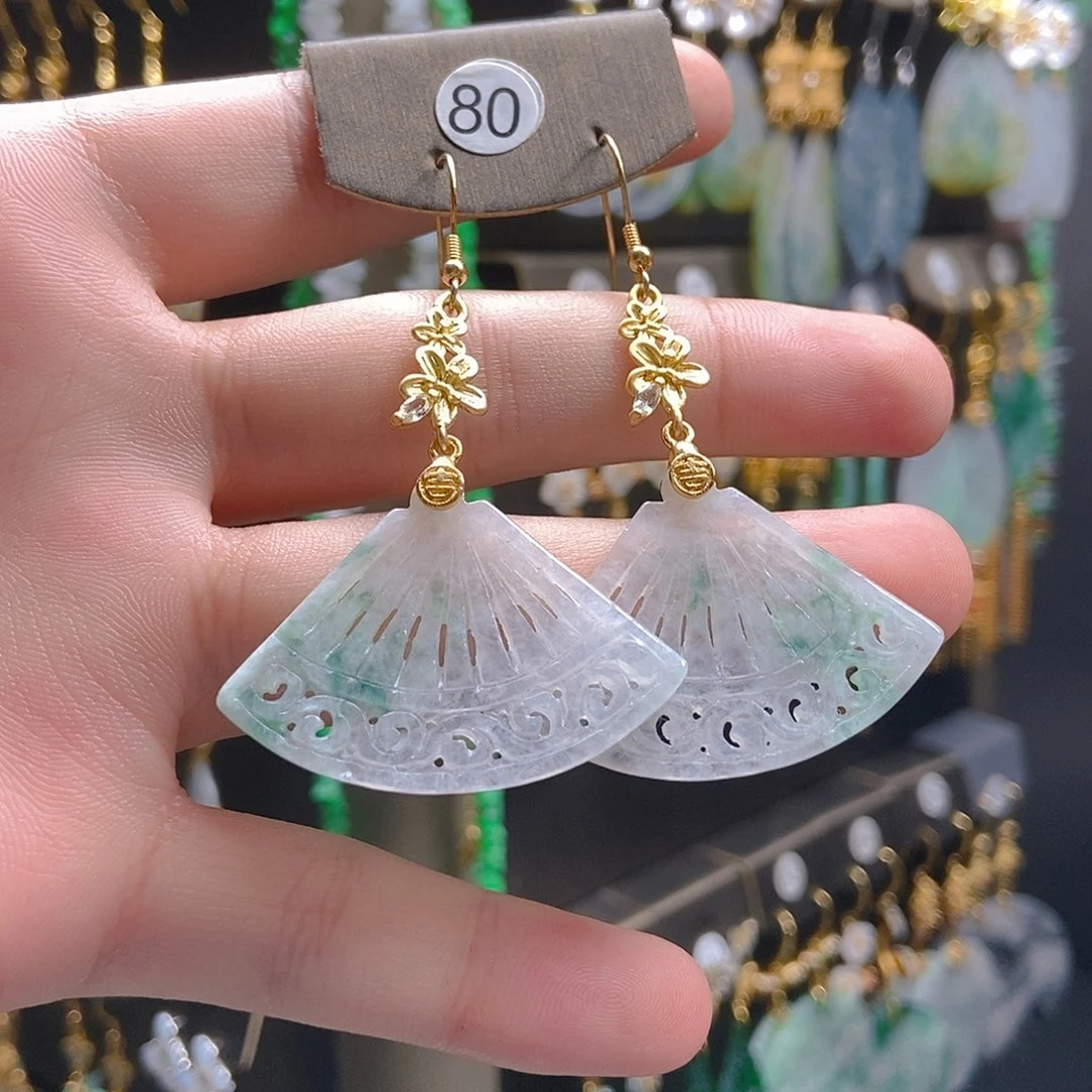 翡翠未镶嵌耳饰翡翠