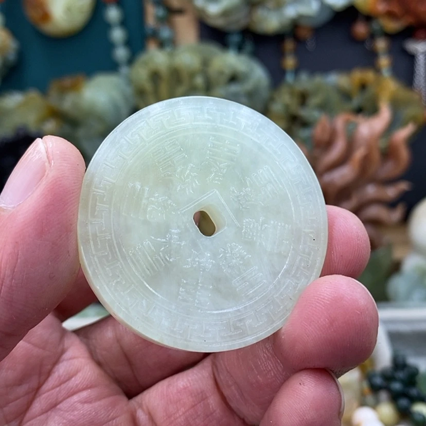 【闪购商品】未镶嵌岫玉手牌雾*
