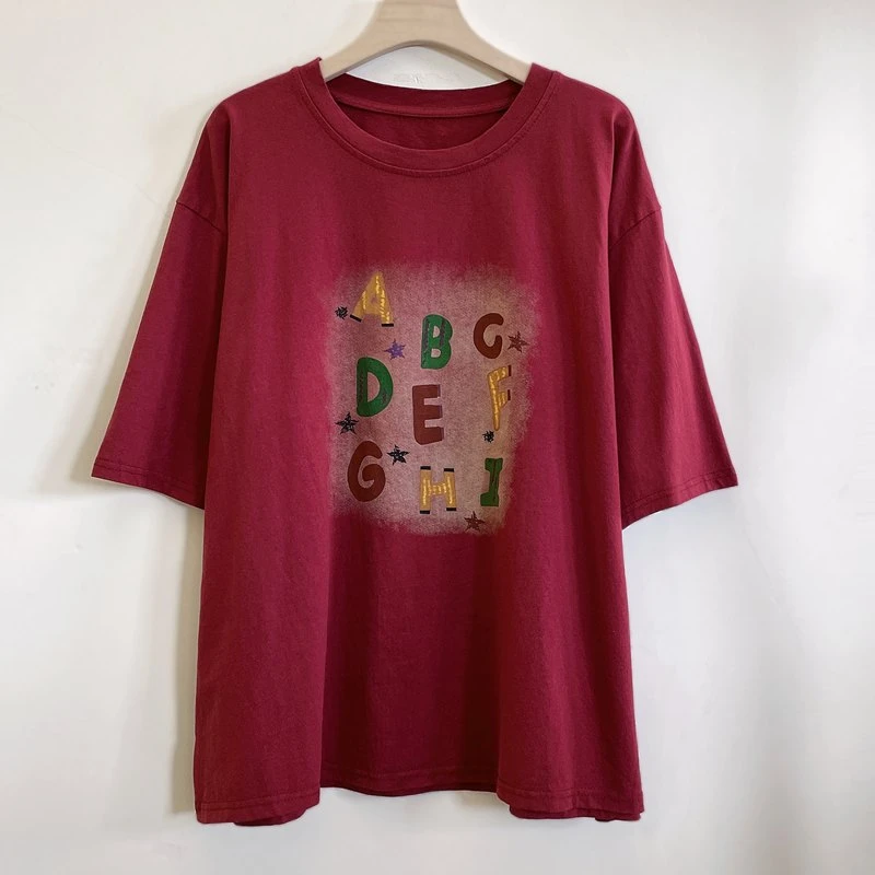 休闲短袖T恤简约时尚百搭宽松舒适圆领2025女士夏季新款YX105049