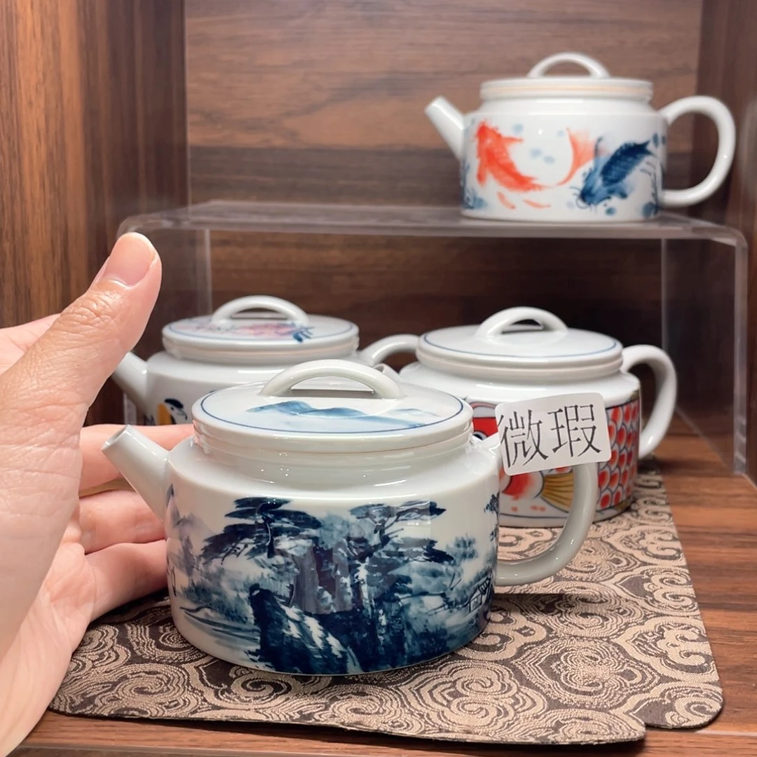 纯手绘釉下彩微瑕