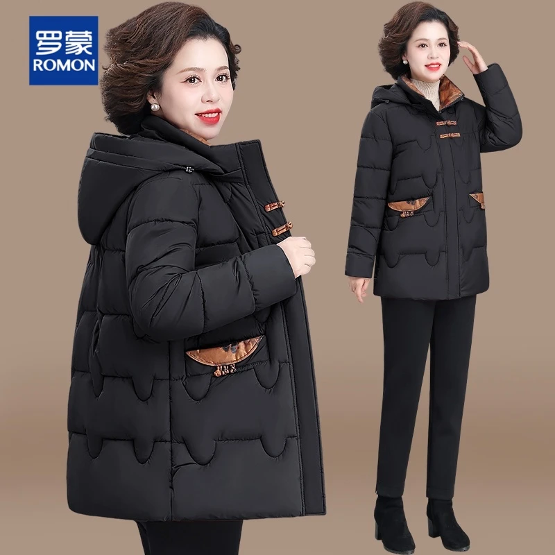 棉袄女冬季妈妈装新中式国风羽绒棉服加厚新款中老年秋冬棉衣外套