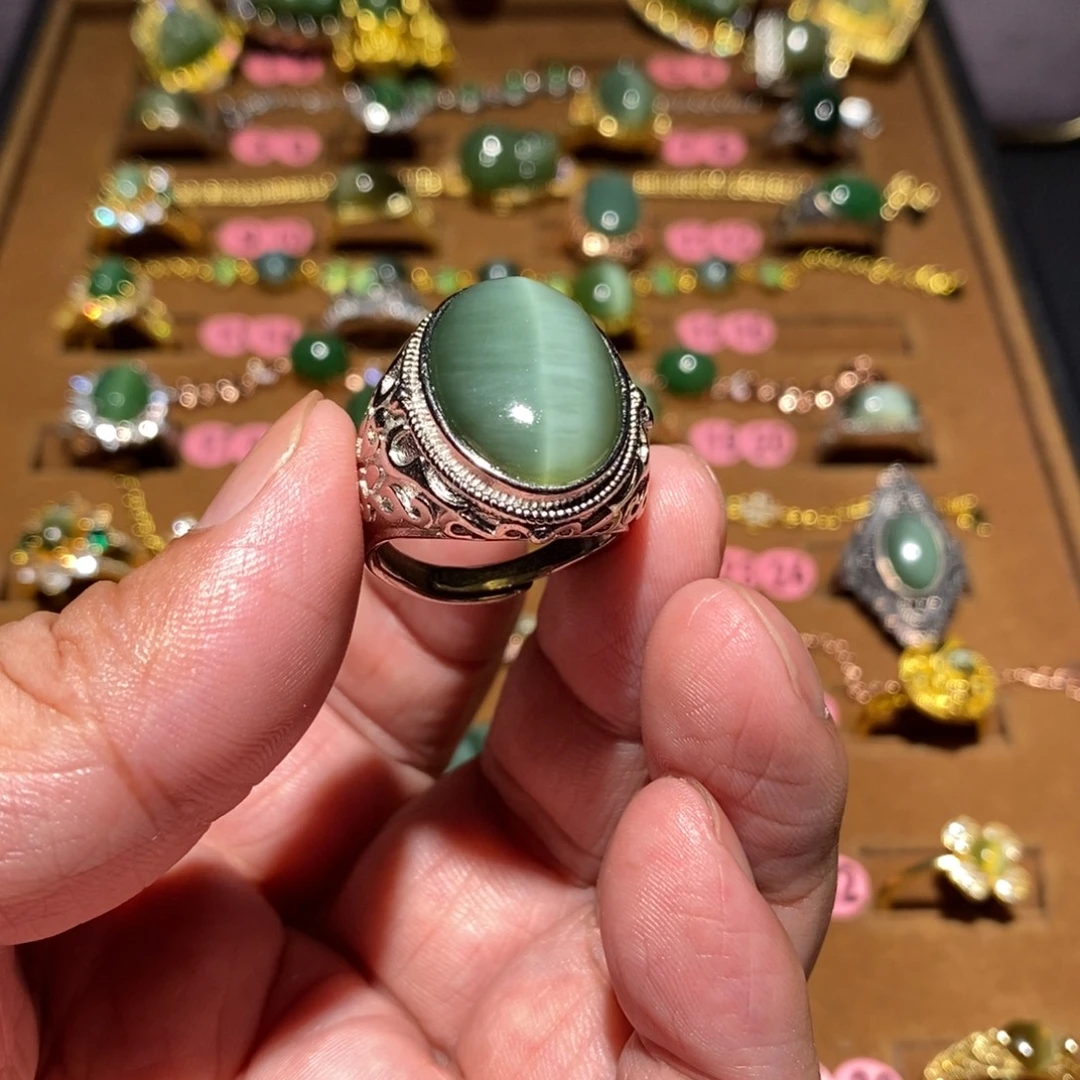 高***）和田玉（碧玉）戒指未镶嵌