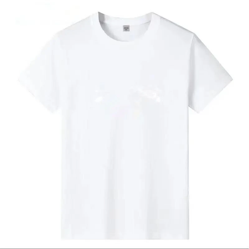 纯色通勤短袖280g重磅小领口宽松纯白t恤男春夏季圆领半袖打底衫