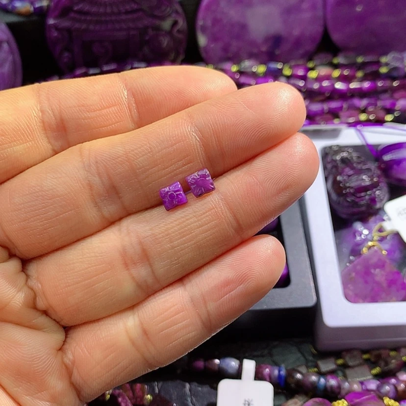 【闪购商品】苏纪石（舒俱来）银S925镶嵌耳钉