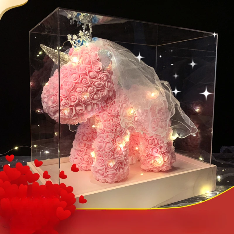 送礼礼盒永生花生日礼物情人节礼物生日礼品仿真PE玫瑰花创意礼物