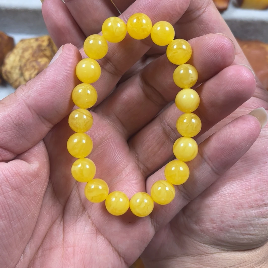 裸石蜜蜡未镶嵌手串