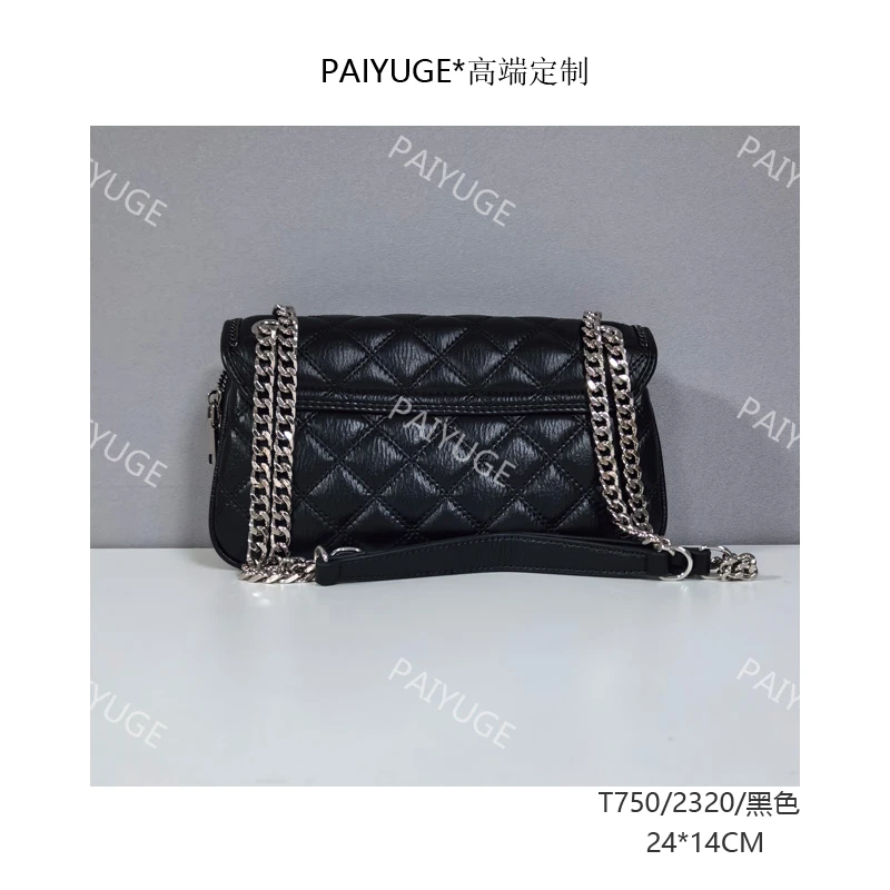 T750/2320/黑色 Paiyuge高端订制女士手提单肩包斜挎包2398