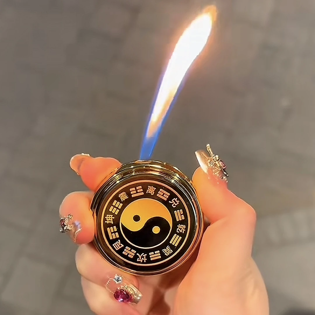 网红爆款打火机创意个性陀螺八卦金属高档送男女友礼物陀螺解压