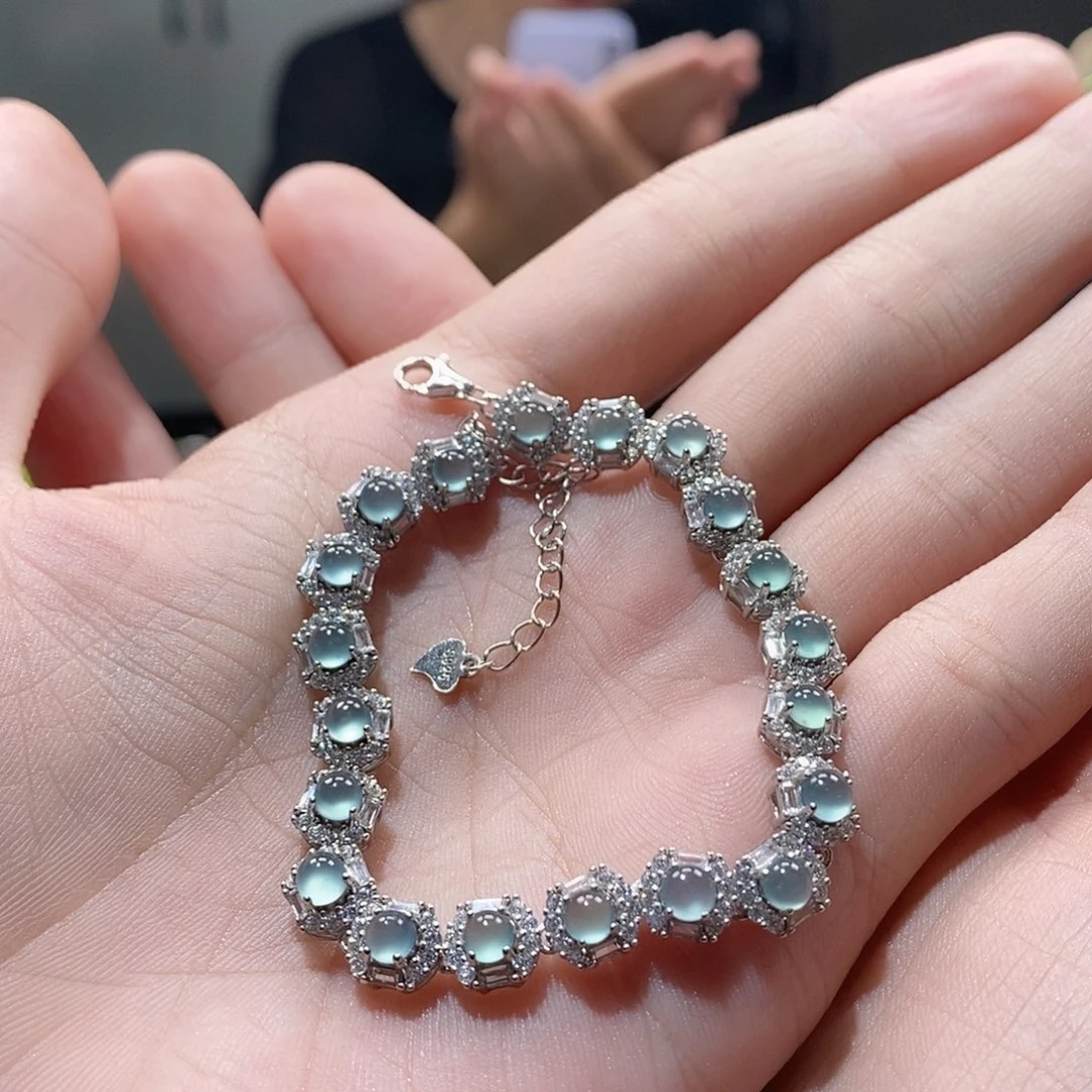 狠***杰翡翠银S925镶嵌颈饰