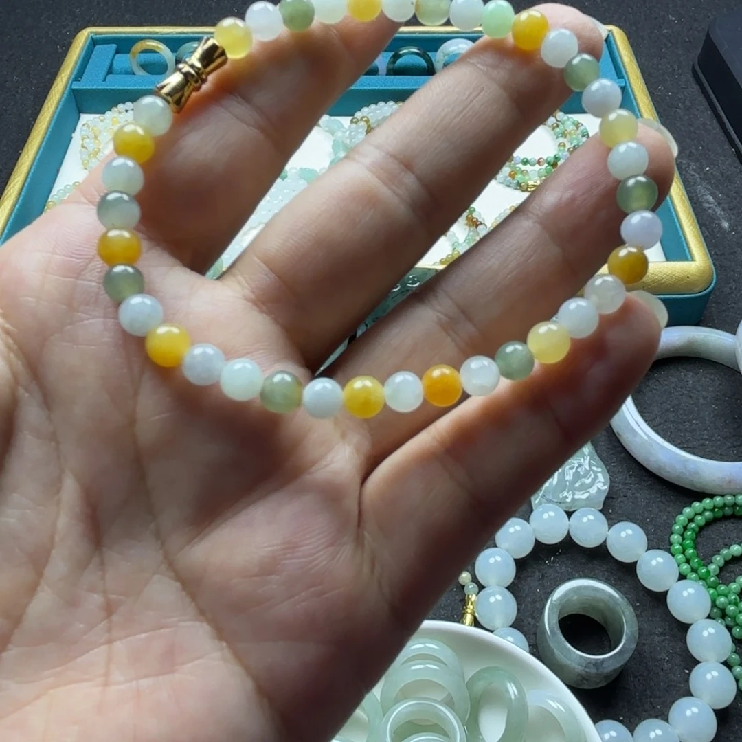 翡翠未镶嵌颈饰手串5.2