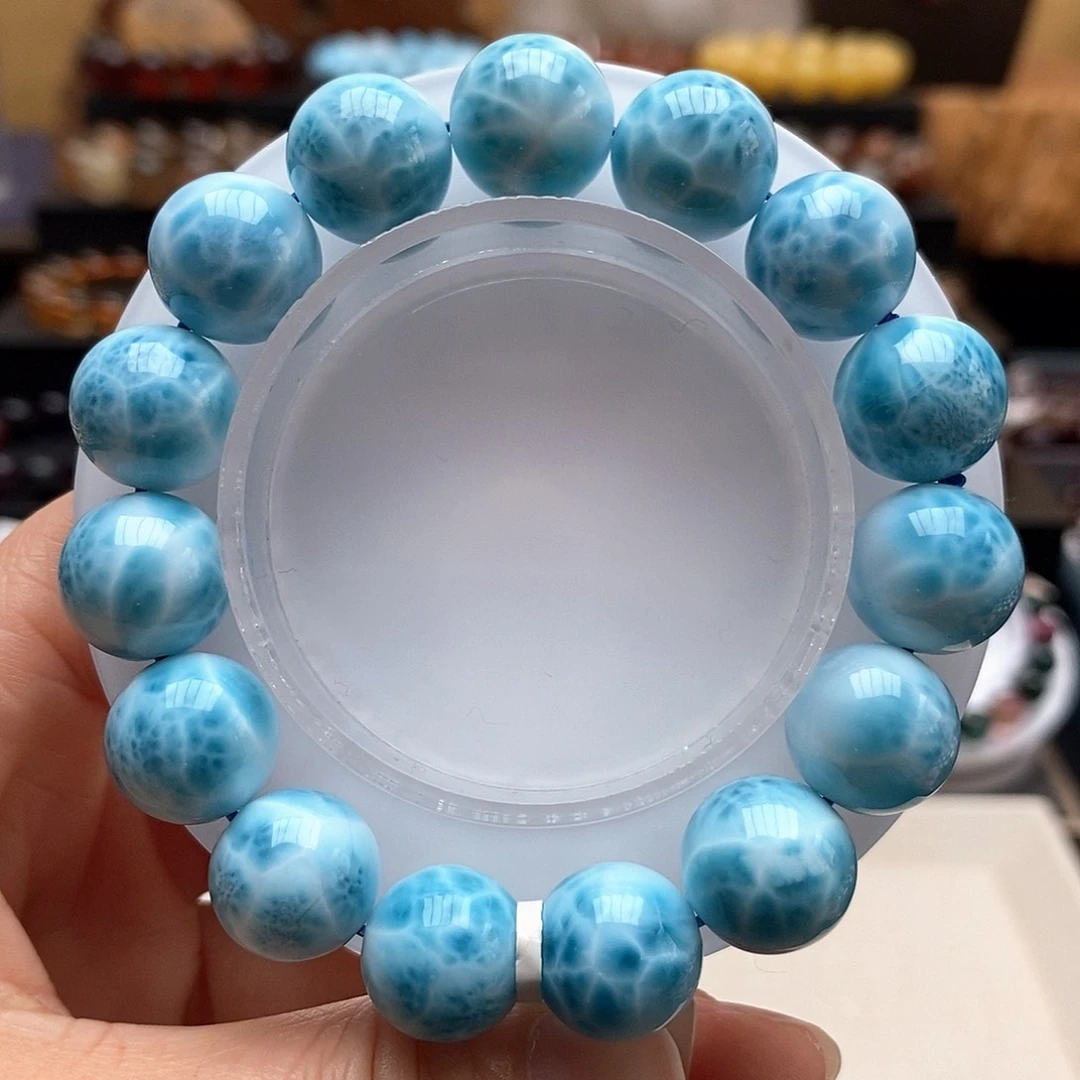 未镶嵌针钠钙石（海纹石）手链