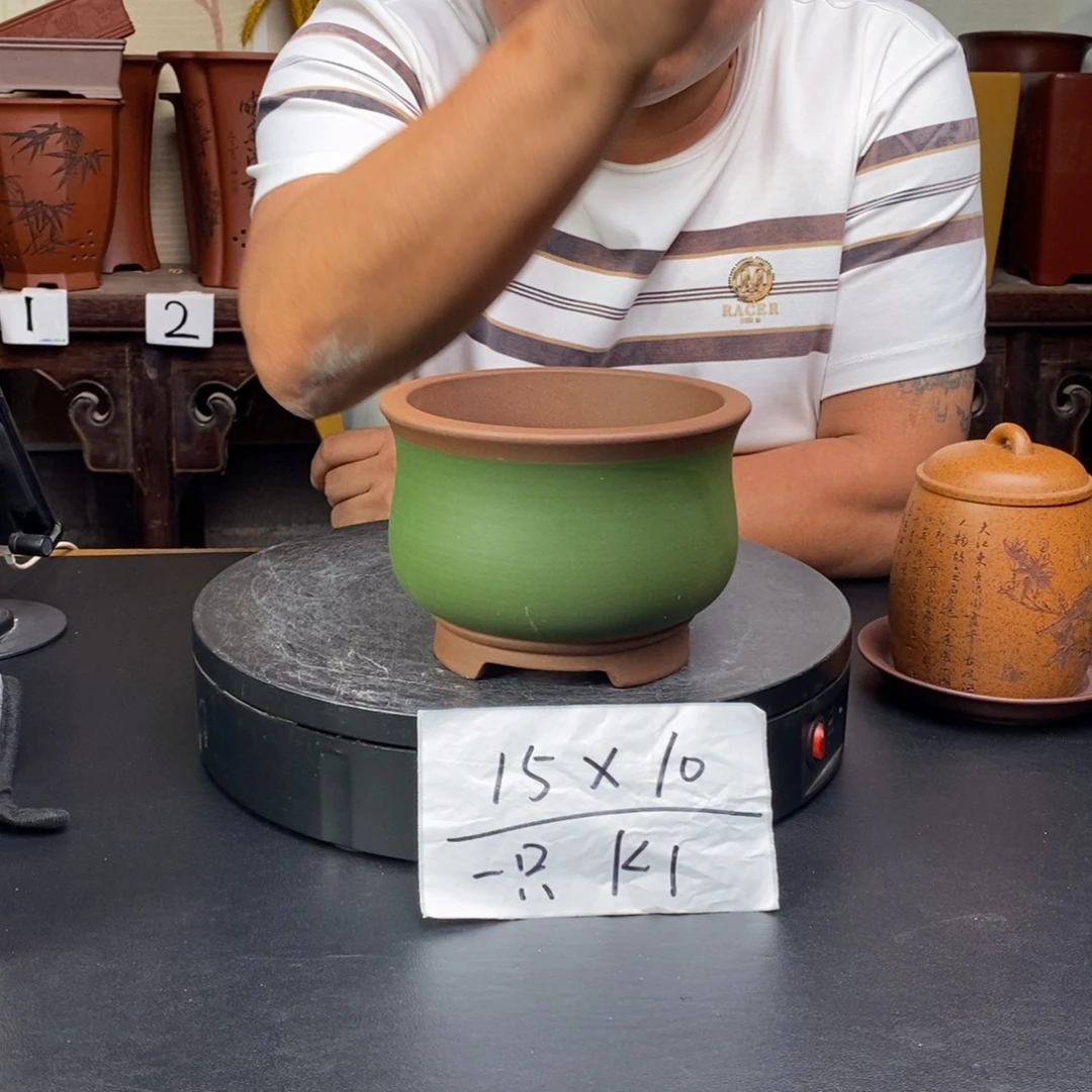 紫砂花盆货号一只K1