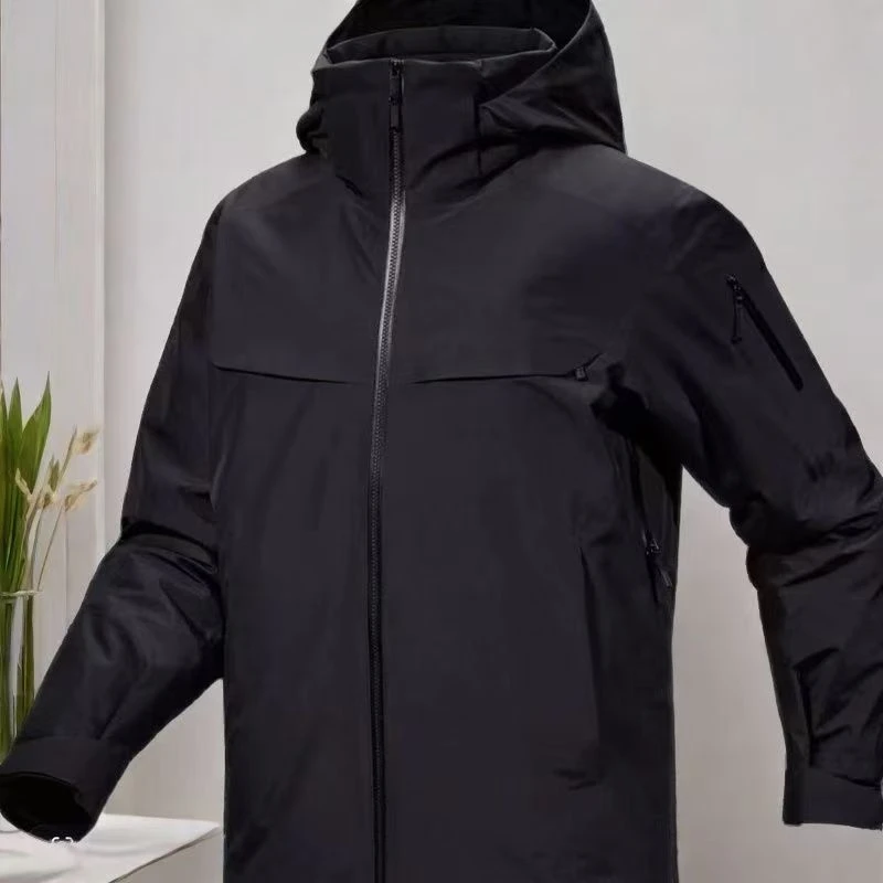 25新款上新DMC秋冬男士三防户外连帽可拆卸保暖撤柜刺绣冲锋衣