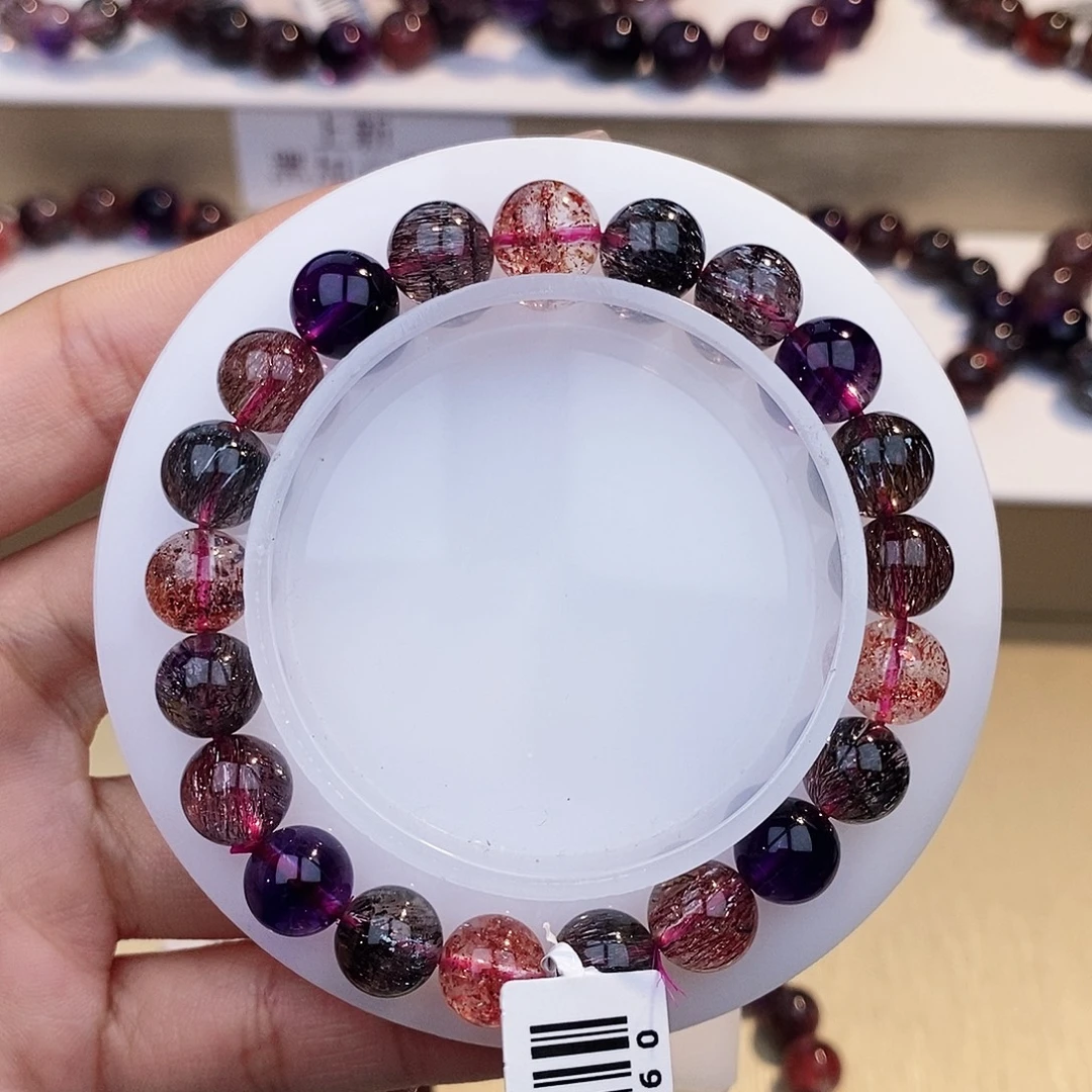 宝***儿未镶嵌手链水晶黑加仑超七9+