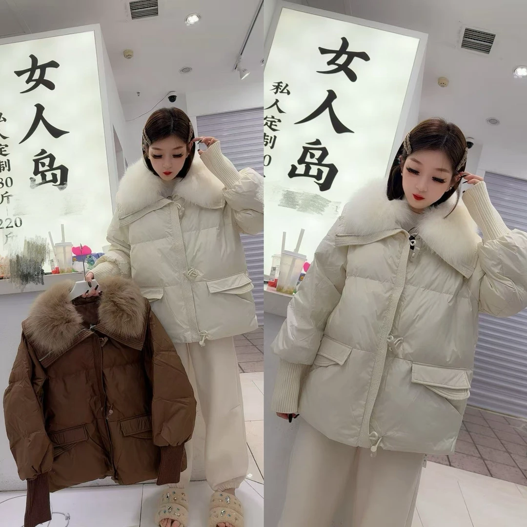 8818毛领洋气款羽绒外套（衣长70左右）