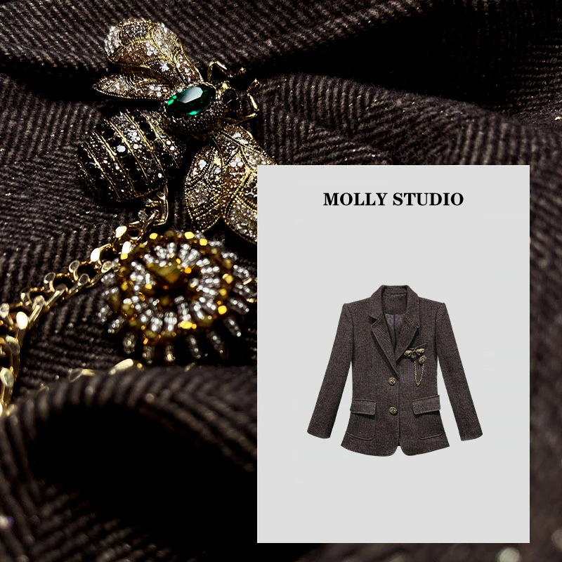 【】Molly 百搭时尚气质显瘦轻奢优雅 休闲外套 MG2025839