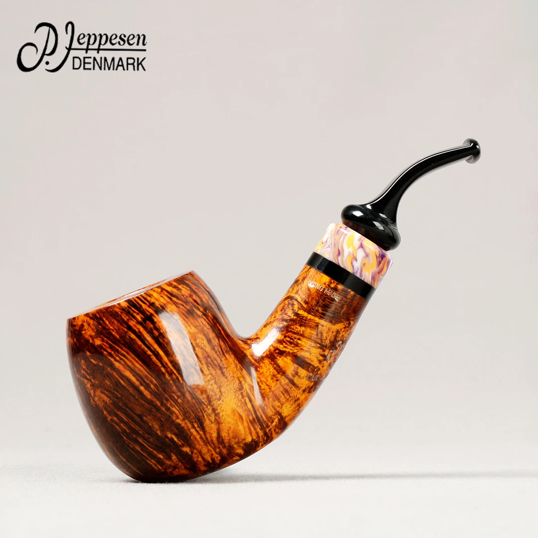 丹麦 吉普森 IDA6级 亮面大弯 底部瘤皮  手工石楠木烟斗