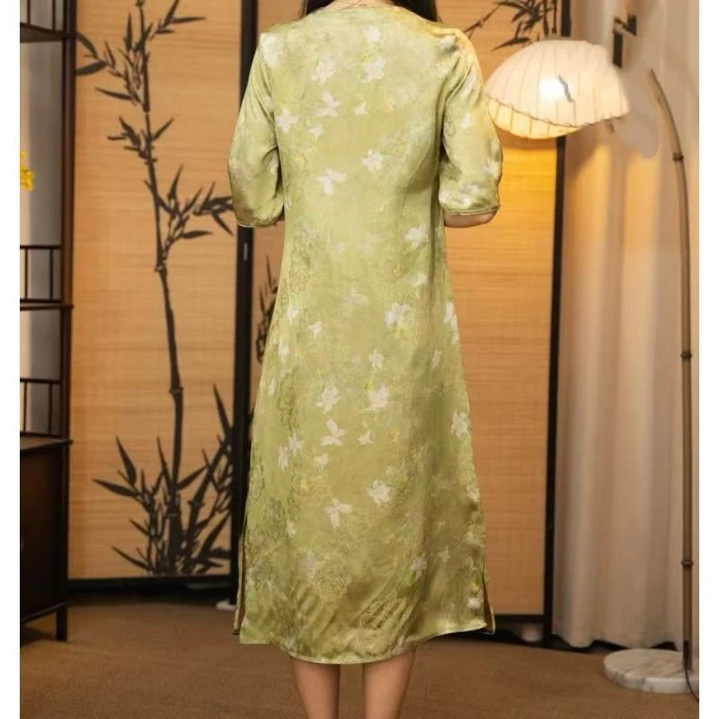 品优-2025新款秋季新中式改良款旗袍连衣裙2025A0077-乔子