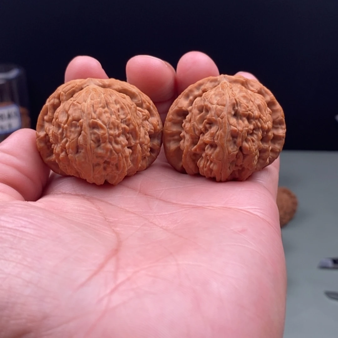 文玩核桃把件球白43