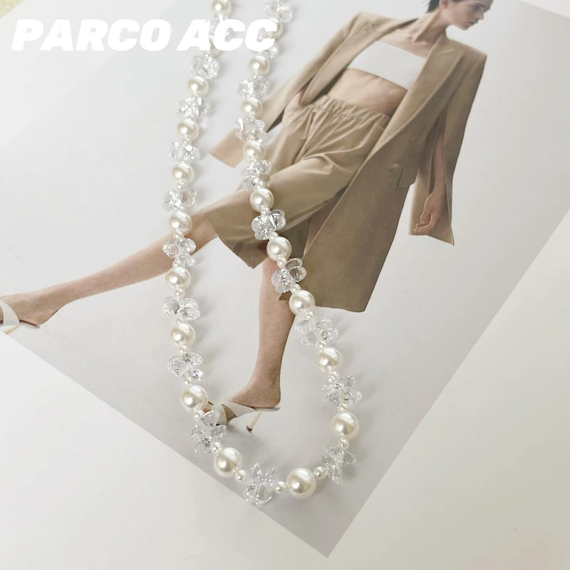 铜合金项链 C602 BORORO 冰锆珠珠项链