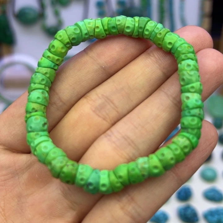 菜籽绿陨石坑大肠手串