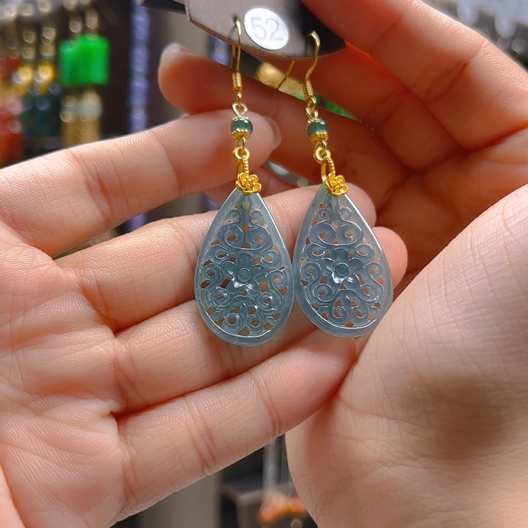 翡翠合金耳坠翡翠